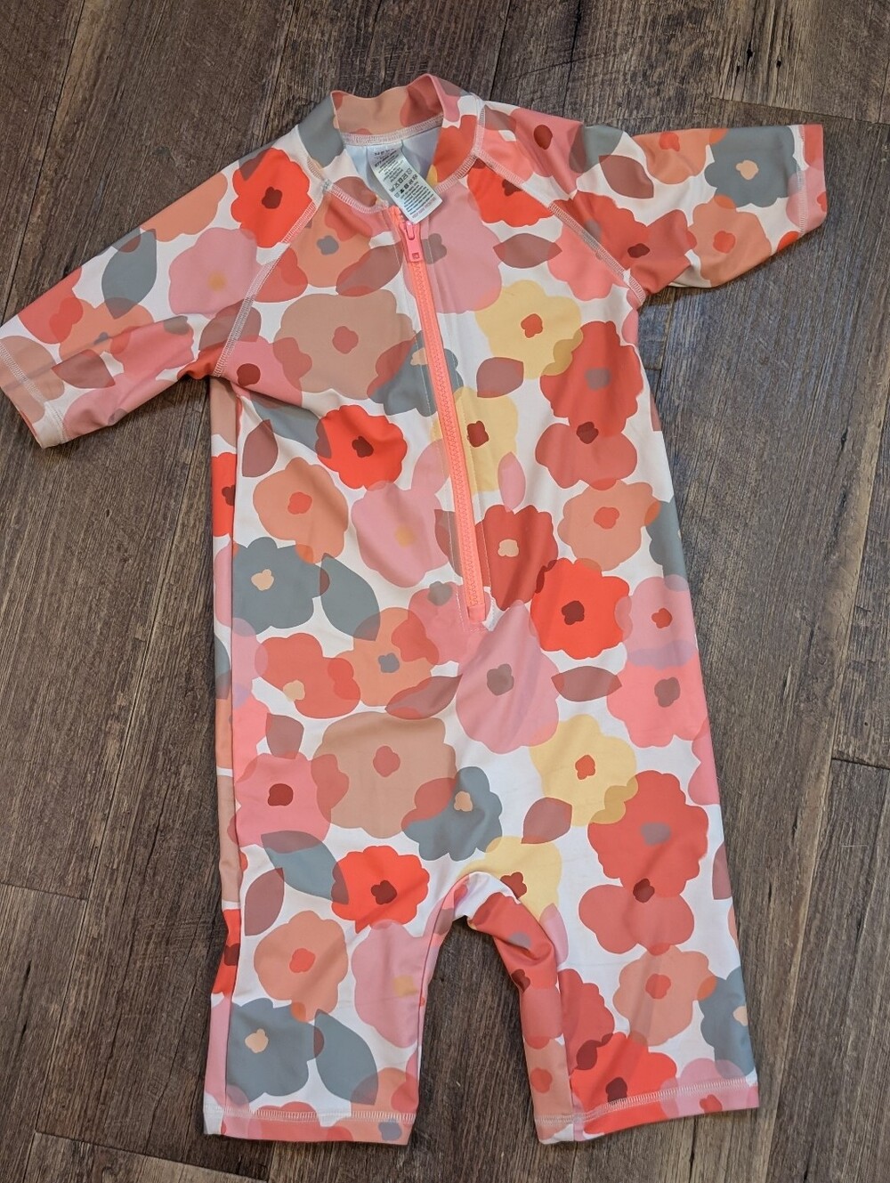 next Pink Multi Floral Zip-Front One-Piece Swimsuit 8